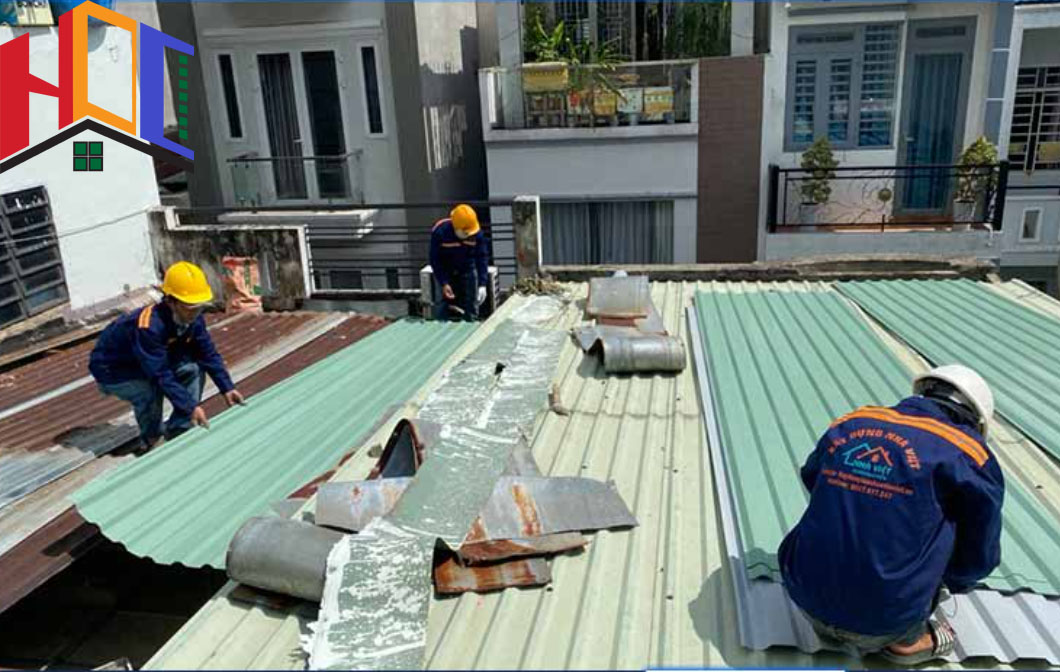 Thợ làm mái tôn tại quận 2, nhận lợp mái tôn gia ngói, lợp mái tôn nhà cấp 4, chống nóng mái tôn.