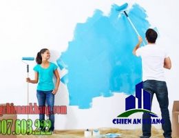 Thợ sơn nhà đẹp tại huyện bình chánh giá rẻ lh 0907603222